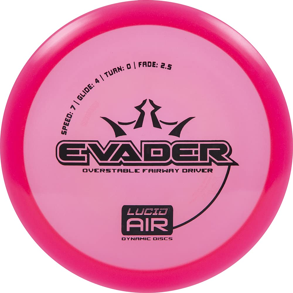 Dynamic Discs Lucid AIR Evader Fairway Driver Golf Disc [Colors May Vary] - 160-164g