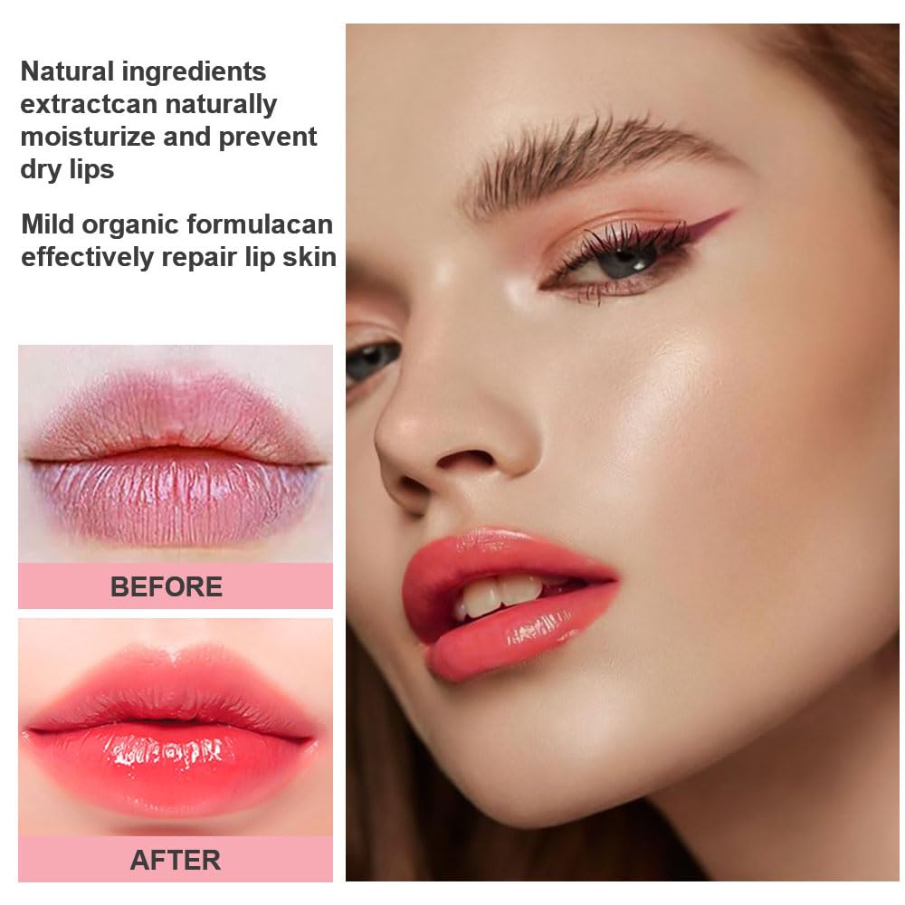 BINGBRUSH Aloe vera Color Changing Lipstick,Moisturizer Long Lasting Lip Care Magic Lip Gloss,Mood Makeup Lipstick Set,24 hours original(3Pcs Aloe+Strawberry+Cherry, 3 Count (Pack of 1)): 2 Count (Pack of 1) 2pcs Strawberry