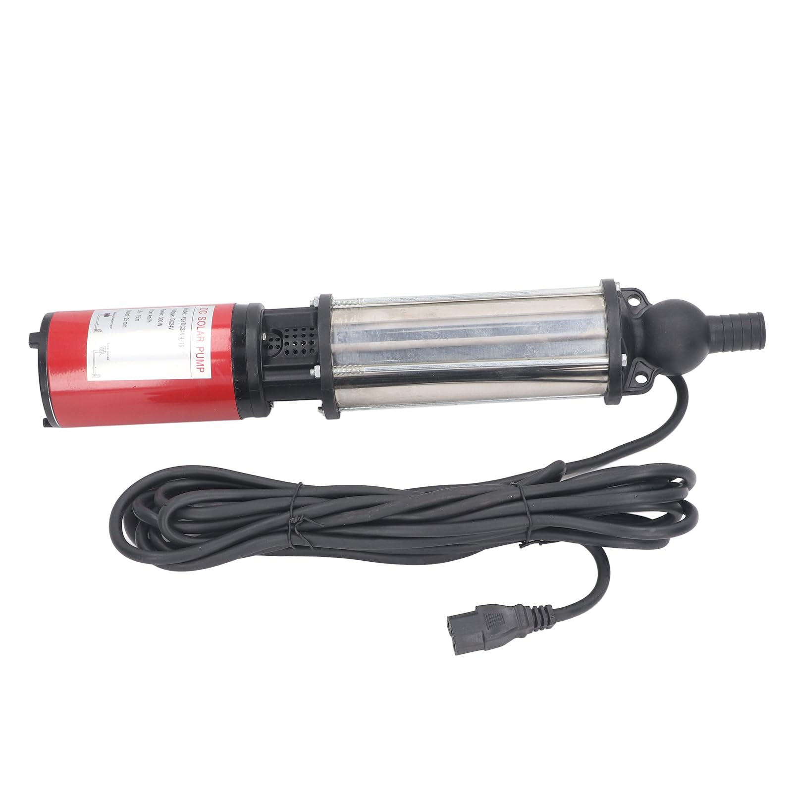 Marhynchus Bomba de Pozo Profundo CC, Bomba de Agua Solar de 24 V, 300 W, Sumergible con Motor de Cobre de Acero Inoxidable, Elevación de 4 M3 H, 15 M, Salida de 1 Pulgada para Hogares, Granjas,