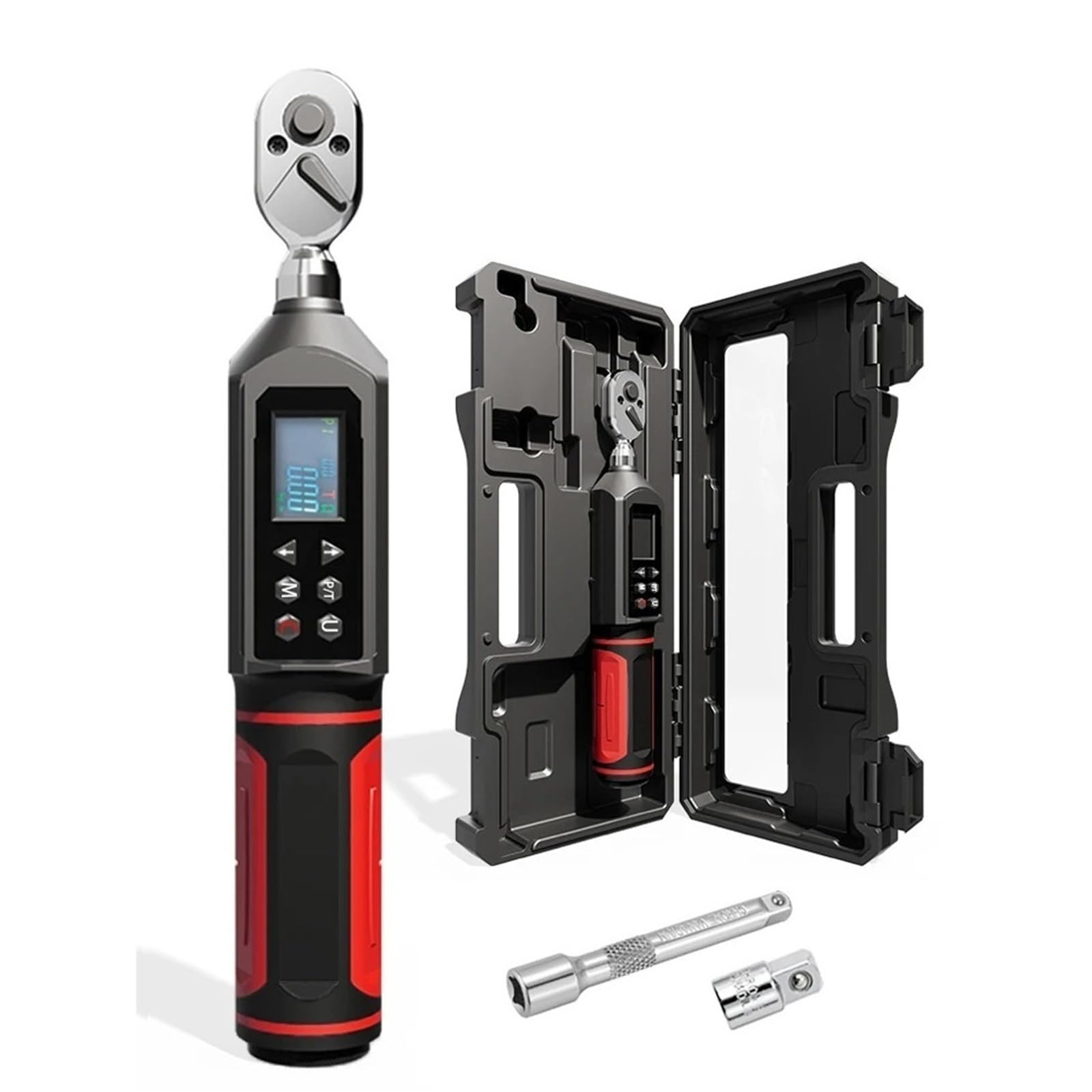 Torque Wrench Digital Torque Wrench 0.15-100 N.m 2% Accuracy Preset & LED/Buzzer Alerts Repair Tool(0.45-30NM)