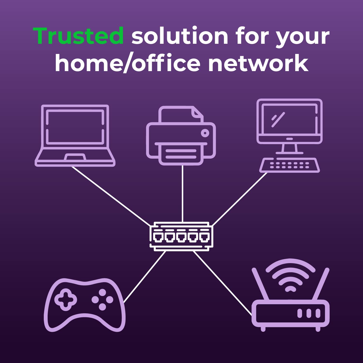 NRS 5-Port Wired Ethernet Switch - Unmanaged Ethernet Splitter for Home or Office, Plug-and-Play, Desktop or Wall Mount, 10/100 MB Ethernet Extender for Reliable Network Expansion.