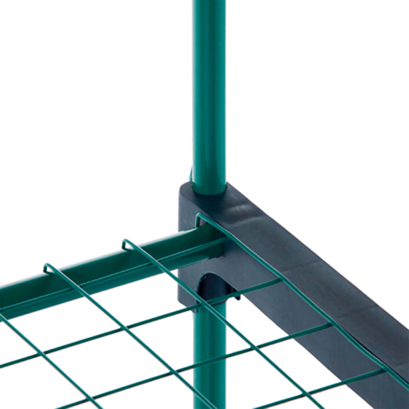 Serra PVC/Acciaio Gardiun Leaf II 4 Ripiani 69x49x160 cm Verde con Porta con Cerniera