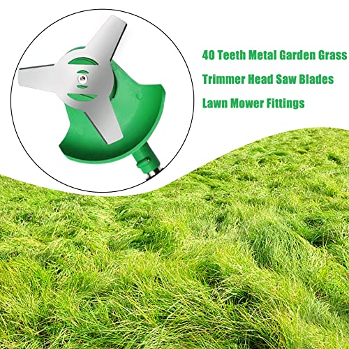 Irmm 3 Pack Grass Trimmer Blade Heads Replacements, 3Teeth Blade & 1 Metal Brush Cutter Blade, Weed Eater Blade For Electric Lawn Mower, Grass Trimmers #TOP3