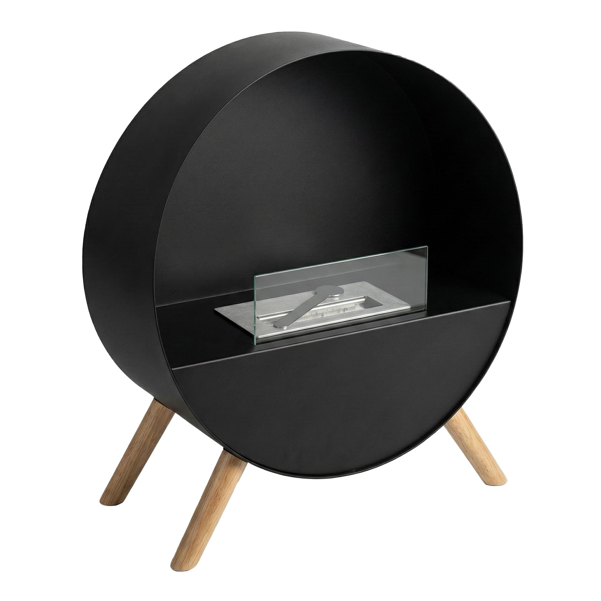 Frankystar Venere Camino da Pavimento 60x72x30 cm cdi Design da Interno Piedi in Legno di Pino Nero