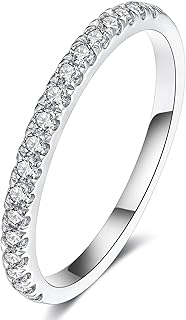 IMOLOVE Diamond Eternity Wedding Bands