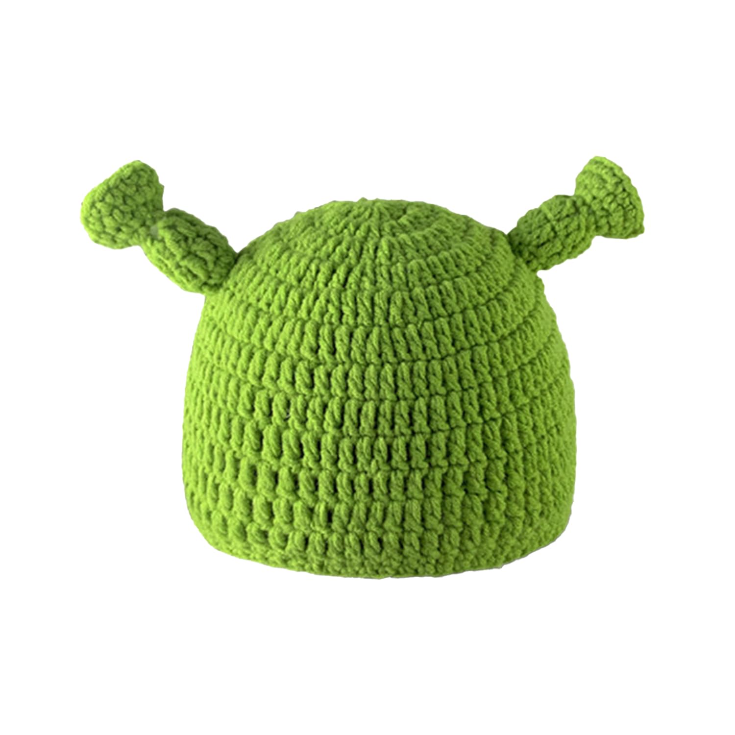 MFUOE Green Funny Hats Cosplay Durable Hand Knitted Cap Warm Outdoor Cap Cosplay Hat for Halloween Fancy Dress Accessory