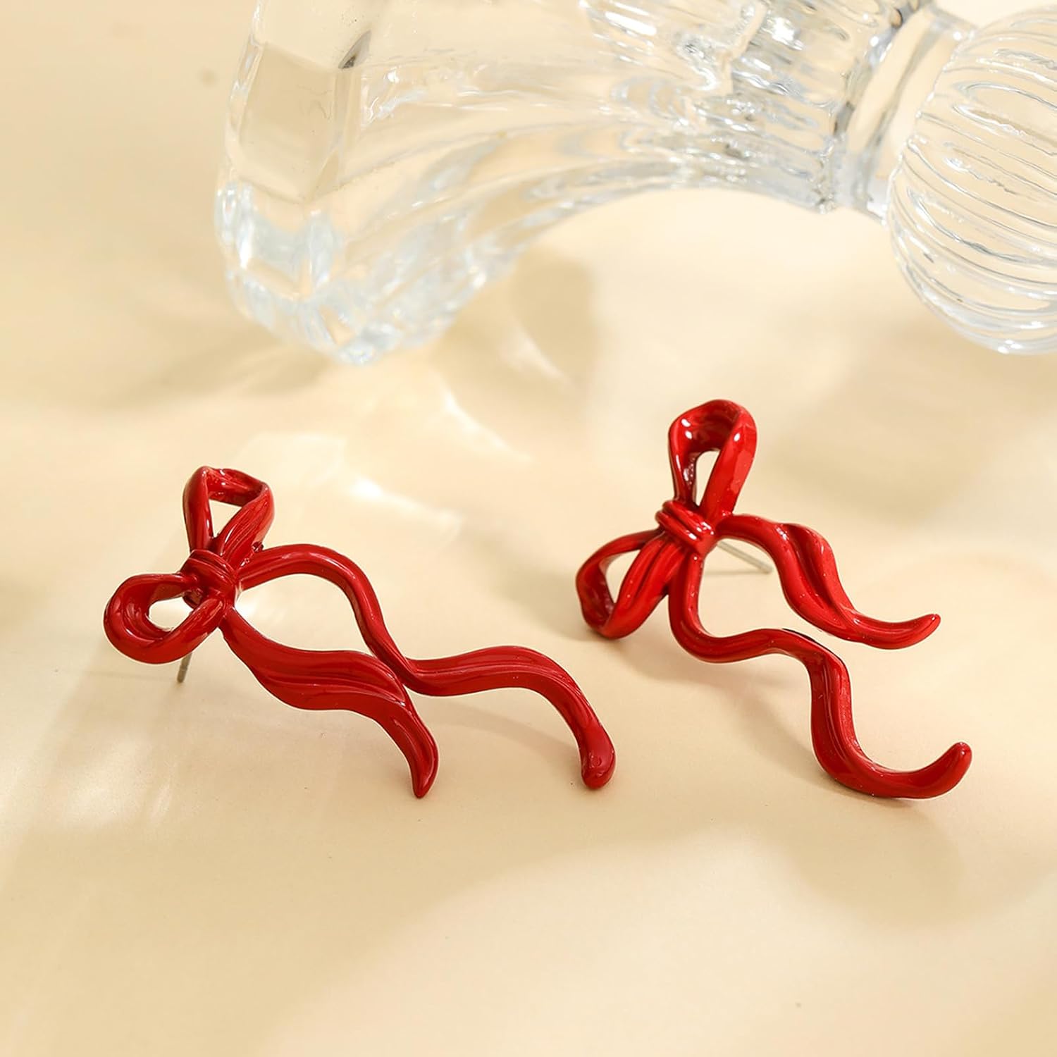 Valentines Earrings Bow Earrings for Women Red Hot Pink Stud Earring Valentine's Day Dress Shirt Outfits Valentine Sweater Valentine Gifts for Her Valentine's Jewelry Valentines Day Outfit Women - Image 7