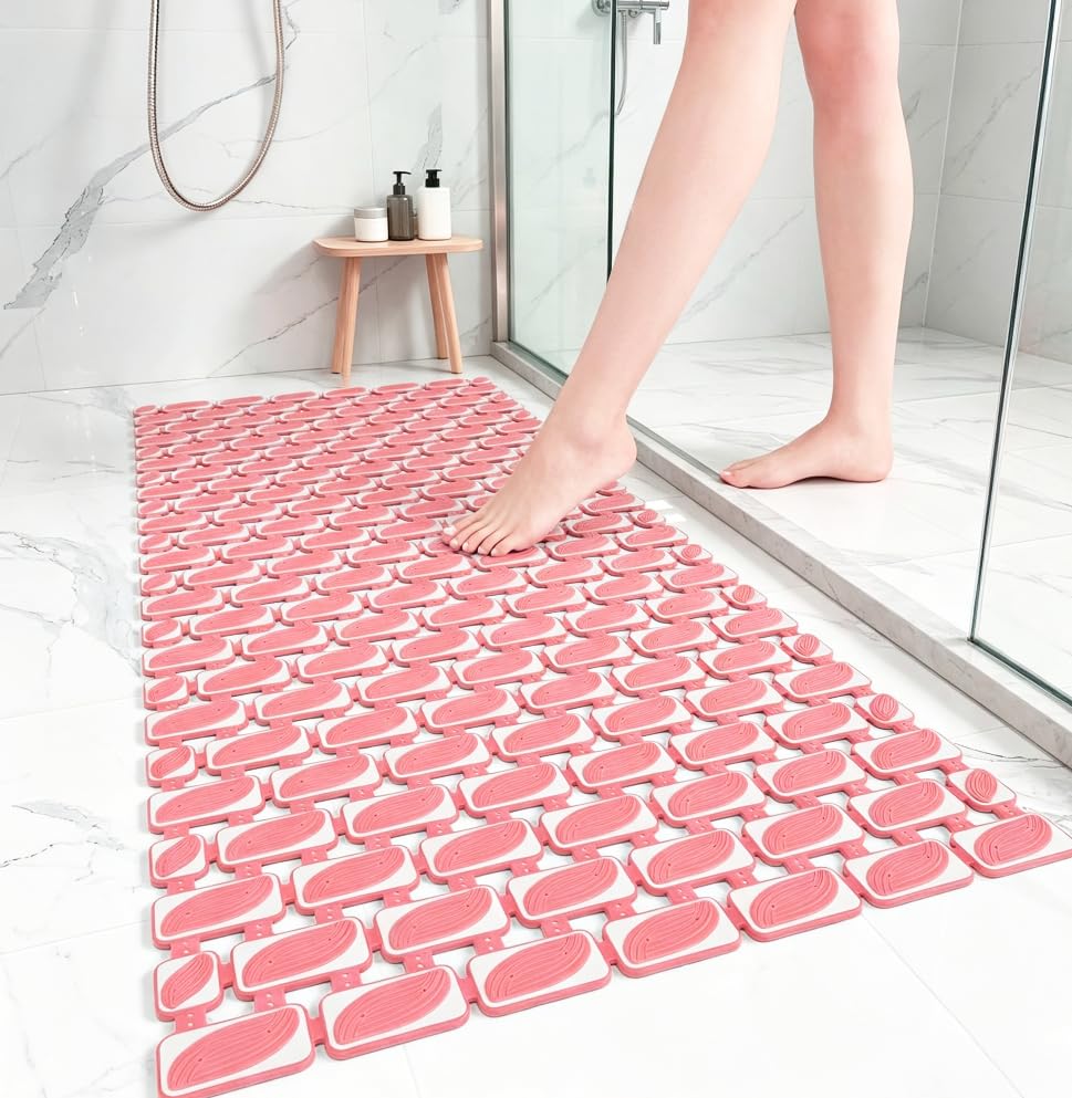 Bingobang Large Shower Mat Non Slip Anti Mould for Elderly 90 x 40cm
