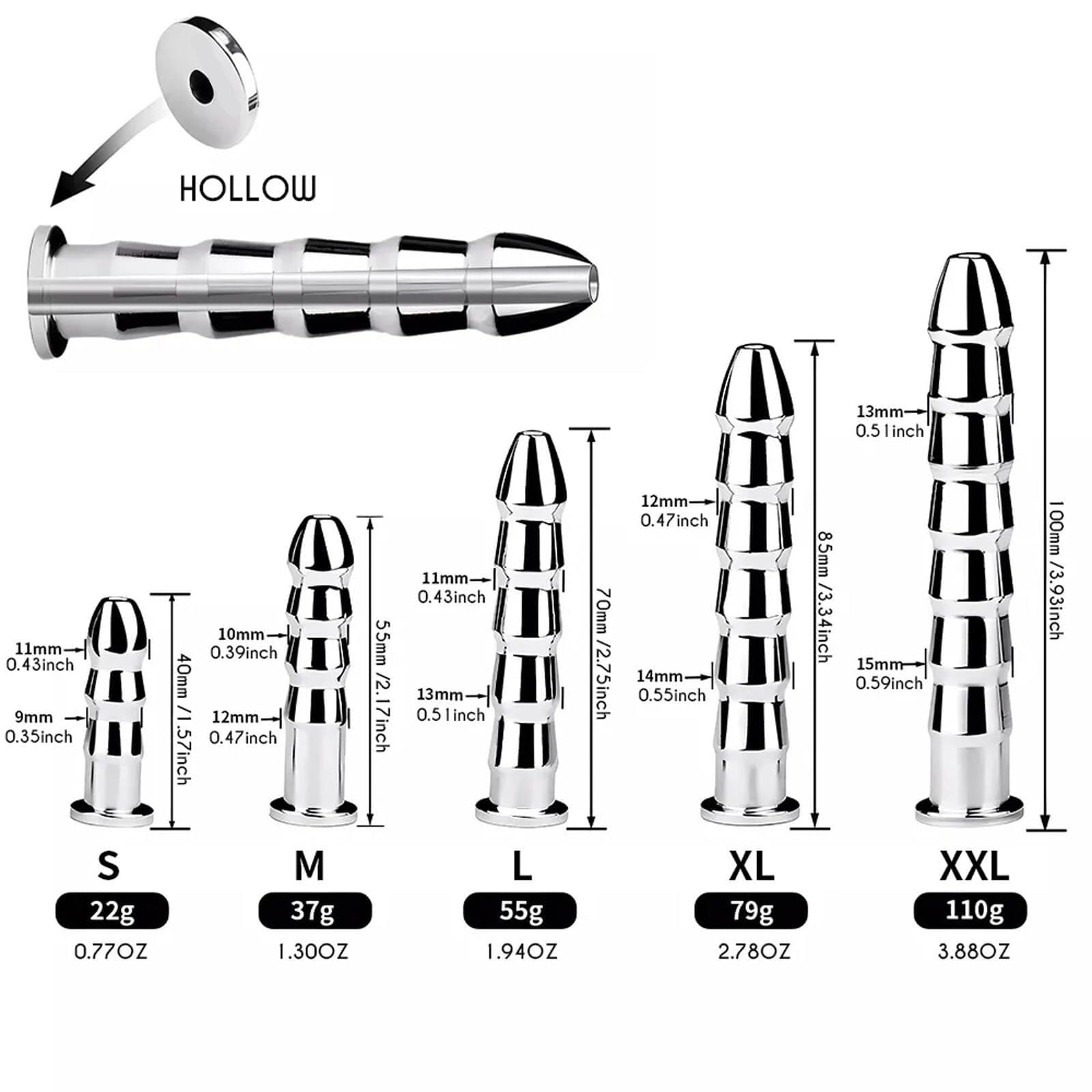 Edelstahl Harnröhren Dilatatoren Hohl Penis Katheter 5 Größen Metall Plug Urethral Dilator Stimulation Sounding Masturbation Prinzenzepter Sexspielzeug Für Männer