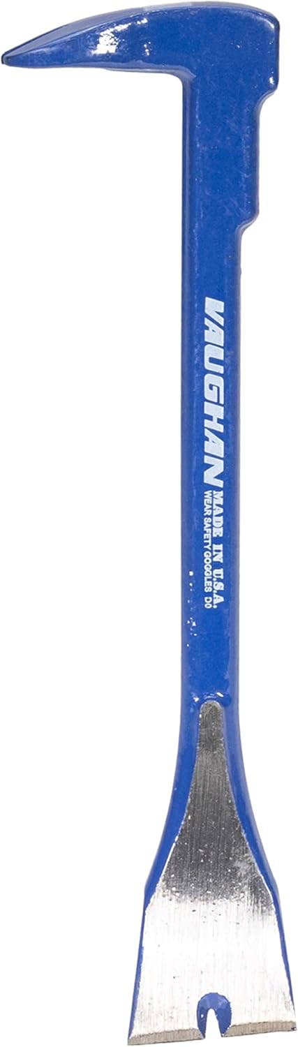 VAUGHAN Bear Claw Scraper Bar 8 Inch, Small Pry Bar, Assembled in the USA | Forged Tempered Steel, Wide Thin Sharp Blade, Nail Puller with Rocker Head, Molding Removal, Scraping and Cutting, VN57042