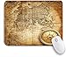 Produktbild Dekoratives Gaming-Mauspad,alter Kompass und Seil auf Vintage map,Bürocomputer-Mausmatte mit rutschfester Gummibasis