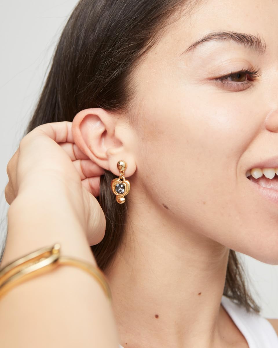 UNO DE 50 | Orecchini | Lega di metalli | Placcati in argento sterling | Con cuore | Cristallo rosa | Gioiello artigianale | Made in Italy, Talla única, Oro, Senza pietra preziosa