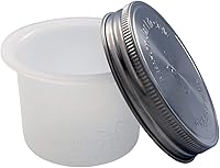 Vista 10 de Mason Jar Lifestyle Taza divisora para ensaladas, salsas y aperitivos. Contenedor de almuerzo Bento sin plástico (boca regular, verde hoja)