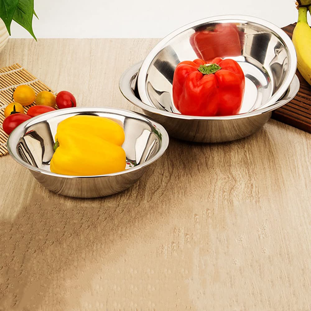 Lot De 6 Bols En Inox 15,2 Cm - Bord Plat, Empilables, Lave-vaisselle, Pour Cuisine, Préparation, Service