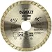 DEWALT DW4725 High Performance 4-1/2-Inch Dry Cutting Continuous Rim Diamond Saw Blade with 7/8-Inch Arbor for Masonry (3-Pack)