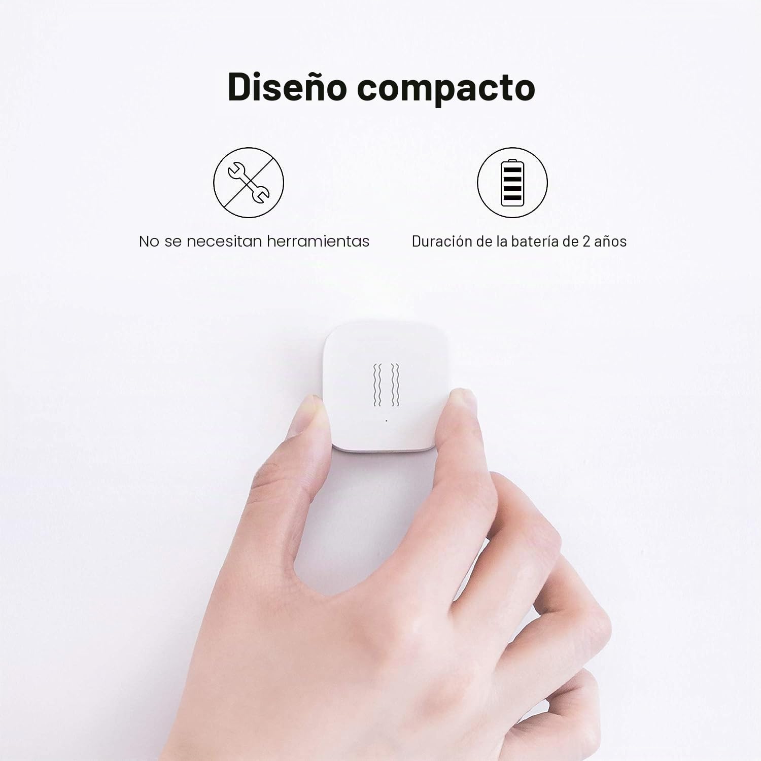 Aqara Sensor de Vibración, Requiere AQARA HUB, Conexión Zigbee, para Sistema de Alarma y Domótica, Mini Detector Inalámbrico de Rotura de Cristales, Compatible con Apple HomeKit e IFTTT