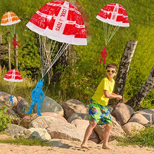 image for AMENON 50 Pieces Parachute Toy for Kids Gifts Easter Party Favor Tangl