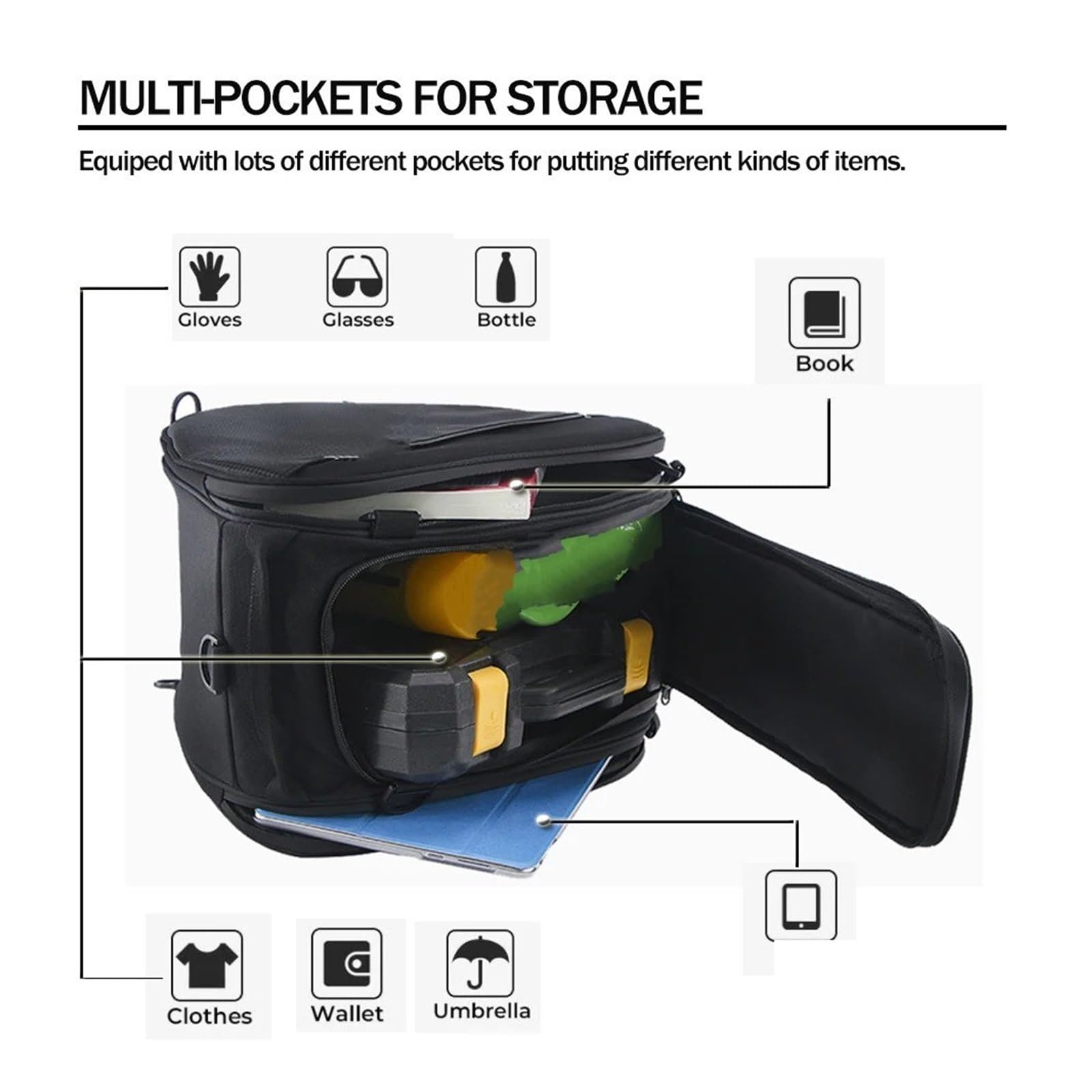 Borsa Moto Per BMW ZONTES Borsa per pedali per scooter per moto Borsa per attrezzi Bagagli Borsa per tunnel Serbatoio Selle Moto Bagagli