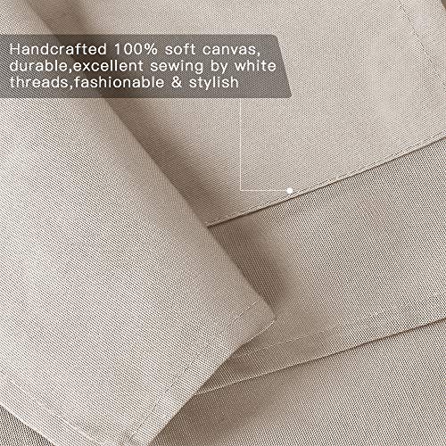 Mignongirl Crossback Apron With Pockets X2,Split Apron With Adjustable Straps,M-Xxl (Beige) #TOP2