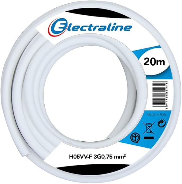 Electraline 11665 H05VV-F Cable 3G0,75mm 20m