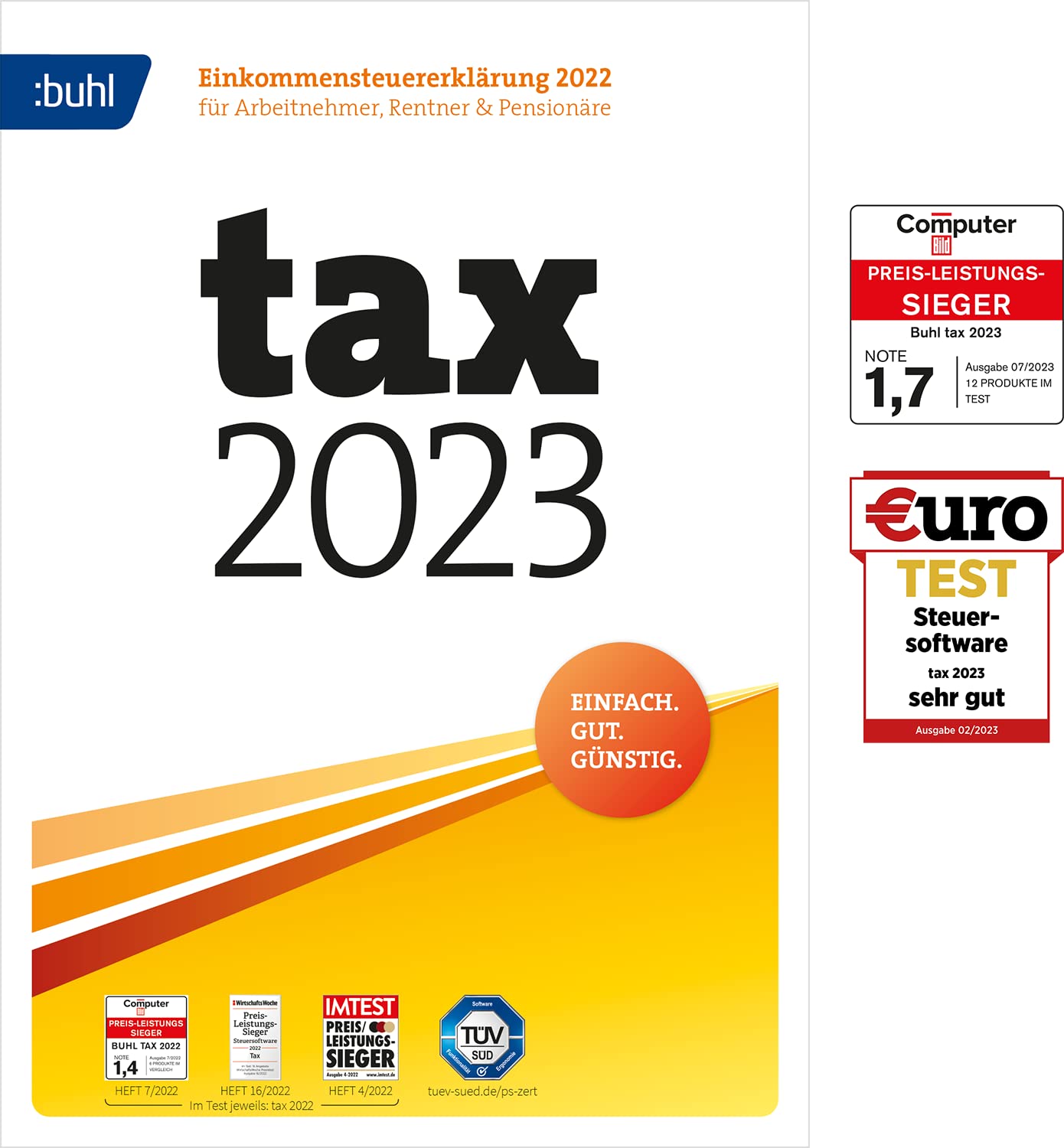 Tax 2023 DVD Box (für Steuerjahr 2022), frustfreie Verpackung