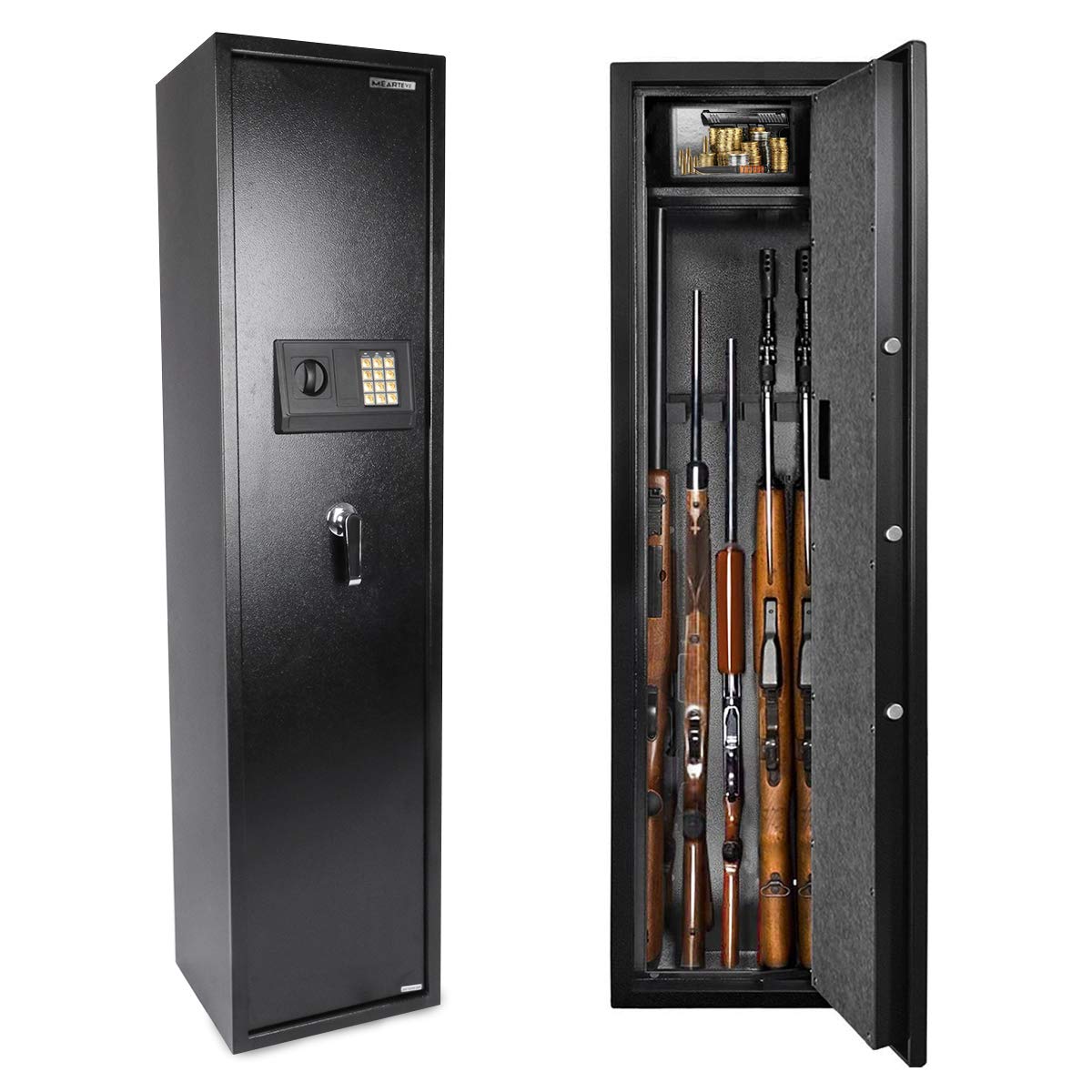 Buy Electronic Safe with Silent Mode, Safe, Quick Access Large Metal with 5 Shelves and