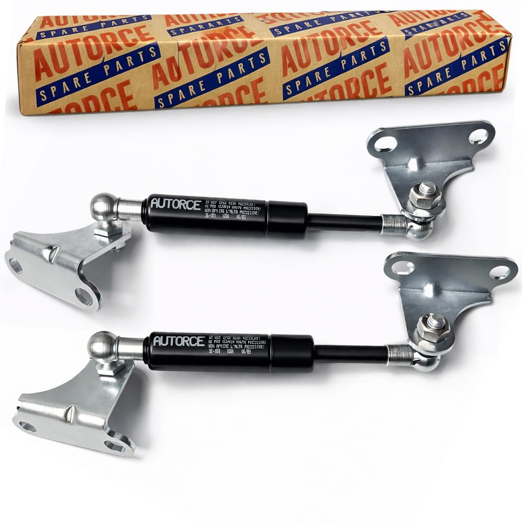 Autorce Black 2X 100N Universal Gas Struts – Ball Joint Heads And Brackets For Kitchen Cabinets, Caravan Doors, Wardrobes & Toolboxes (150–1000Mm Length) (600Mm)