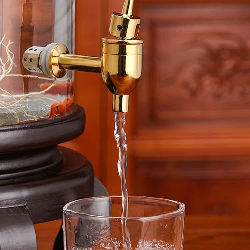 Miniatura 5 de 2 espigas para dispensador de bebidas, grifo de repuesto de dispensador de bebidas de latón, se adapta a apertura de 0.47 pulgadas, grifo de grifo