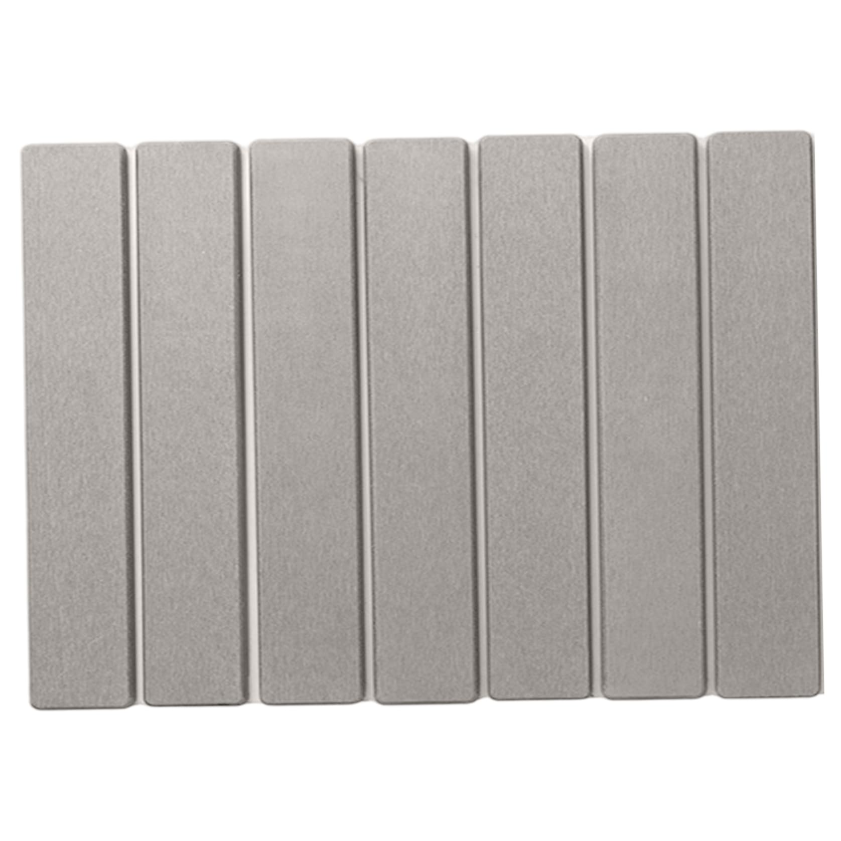 Xoeryoy Diatomite Stone Bath Mat, 16x12 Inch Ultra-Absorbent Quick-Drying Stone Shower Mat, Foldable Non-slip Bathroom Rug for Kitchen Shower Floor, Light Grey