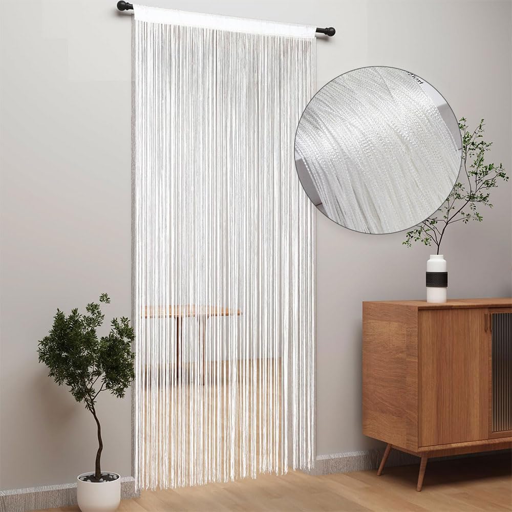 Rideau décoratif à franges de couleur unie pour fenêtre et porte - Pour mariage et Noël - 300 x 300 cm - Bleu marine