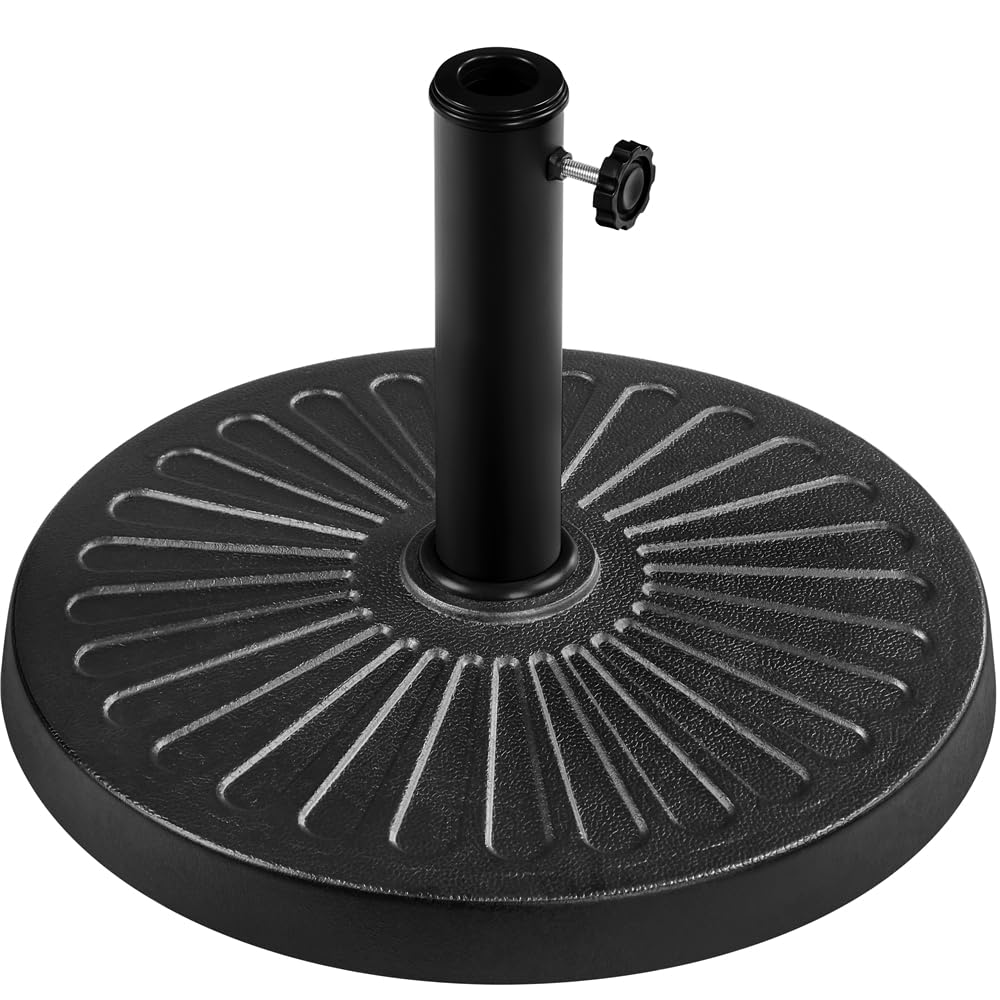 Yaheetech Pied de Parasol 12 kg Lestage pour Parasols en Résine et Fer pour Terrasse, Piscine, Patio, Jardin, Restaurant Bronze Φ46×33 cm