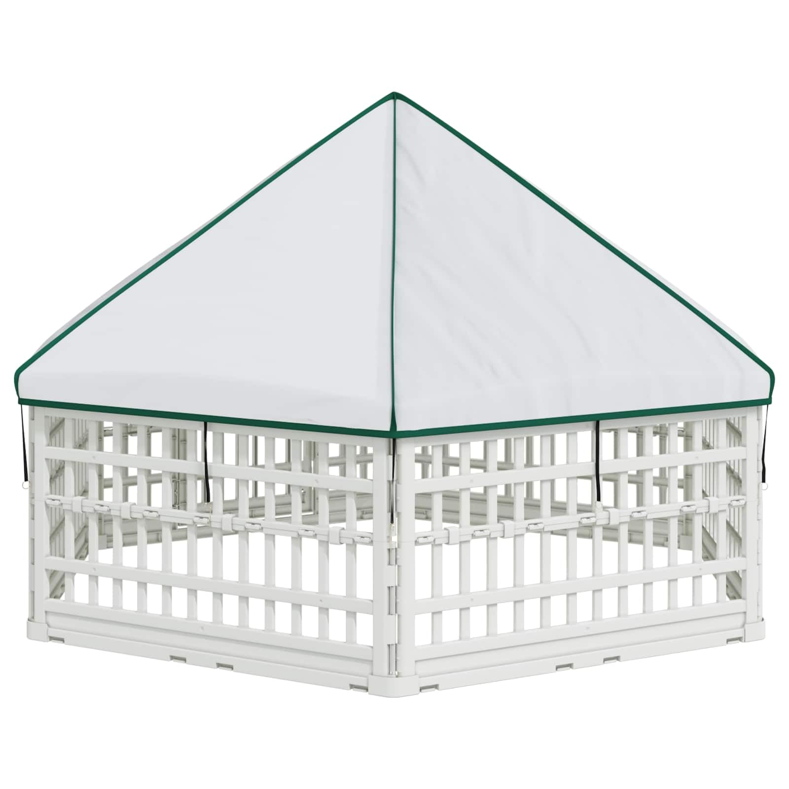 vidaXL 6 pannelli, penna da gioco per cani, 179 x 151 x 114 cm, colore: Bianco