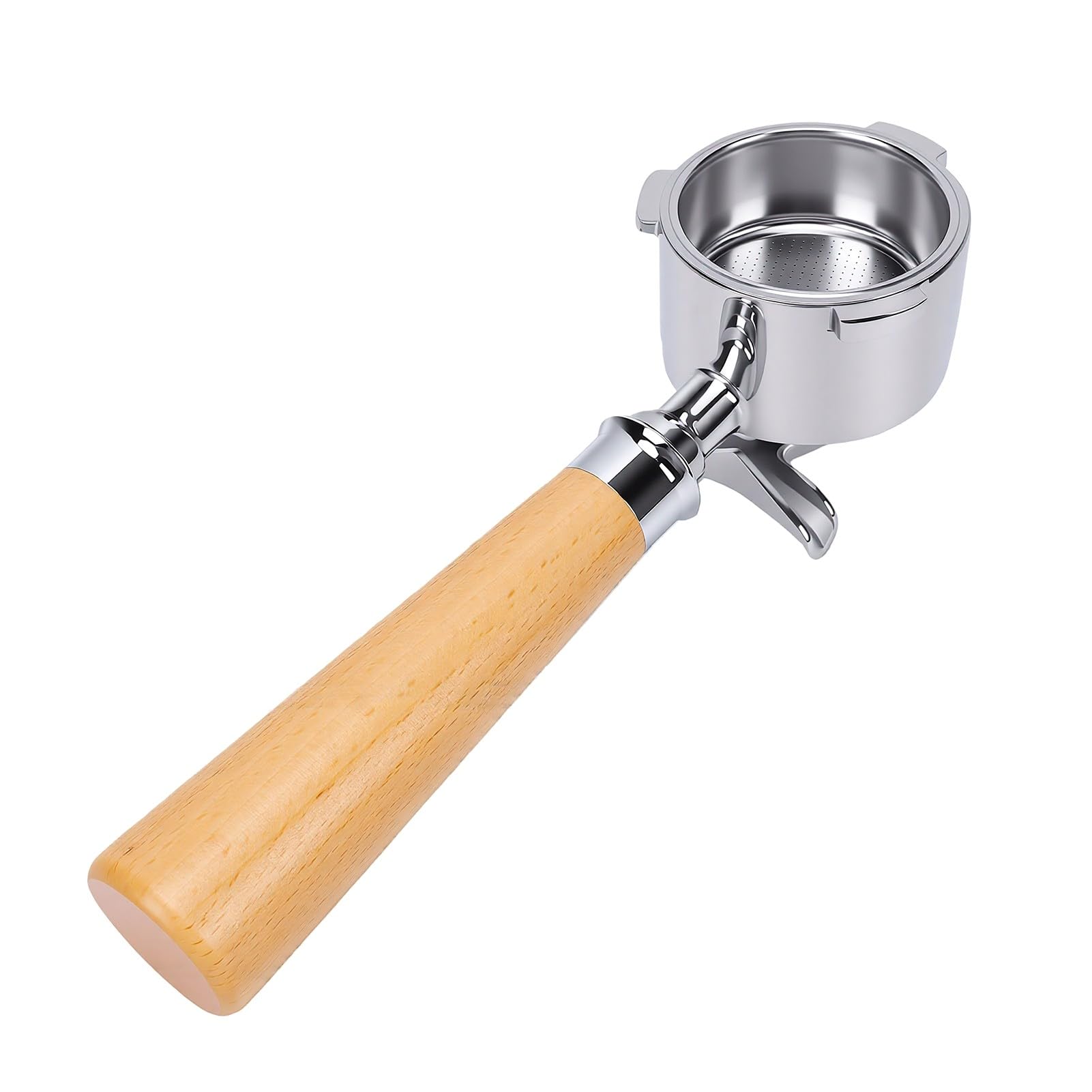 BRRNOO Portafiltro da 51 Mm per Macchina da caffè, 3 Alette in Acciaio | Filtro da 51 Mm, Design a 3 Orecchie, in Acciaio Inox 304, Compatibile con Macchine per caffè , Ideale per Casa o bar.