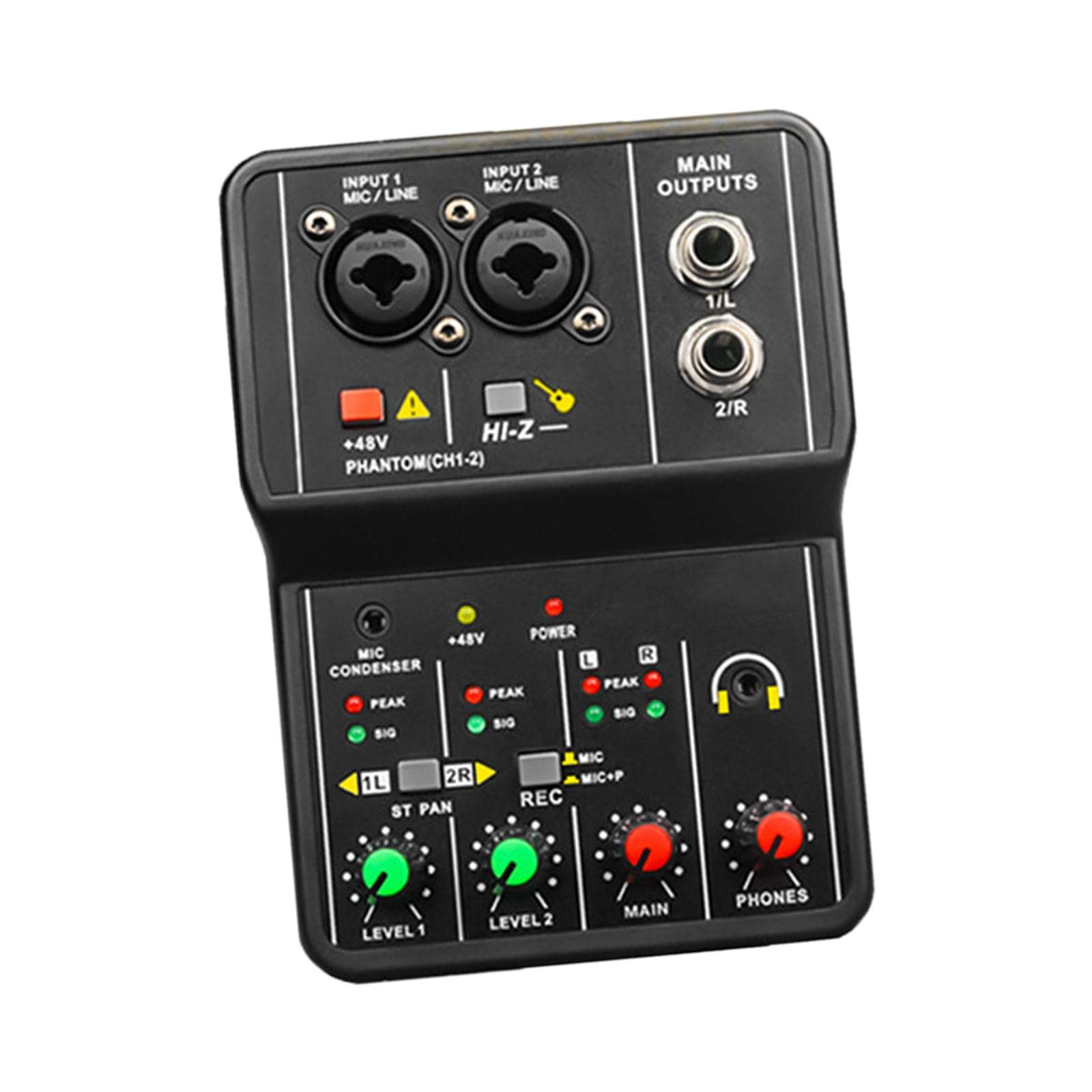 predolo Interfaccia Audio USB Interfaccia Console Mixer Audio Plug And Play Stereo da 3,5 Mm a 2 Canali Bit/49 KHz per Registrazione Podcasting