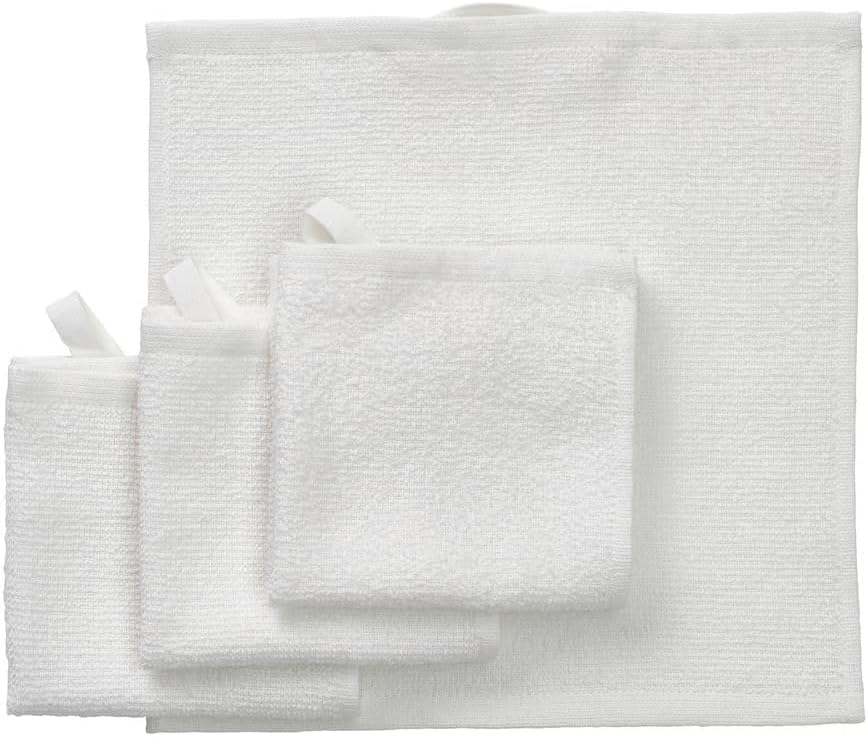 Reusable Washcloth – 50/50 Hemp & Organic Cotton Wipe – 10″x10″ (25×25 cm) – Soft, Durable & Eco-Friendly – for Face, Baby & Body – 4-Pack