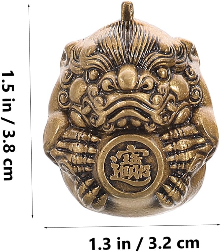Brass Pi Yao Baoding Balls Hand Exercise Therapy Massage Balls for Seniors Portable Chinese Stress Relief Hand Grip Equipment Small Size Training