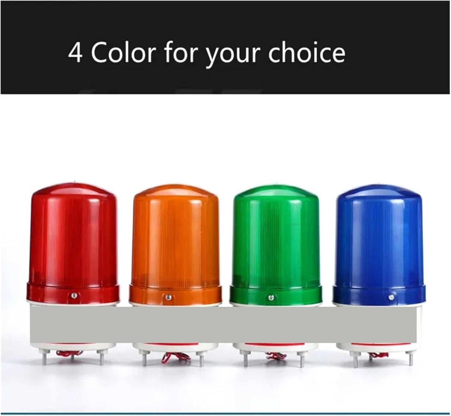 DC 12V 24V 48V LED-1101J Red Yellow Green Blue Warning Light lamp Siren Sound and Rotating Industrial Warning with Buzzer