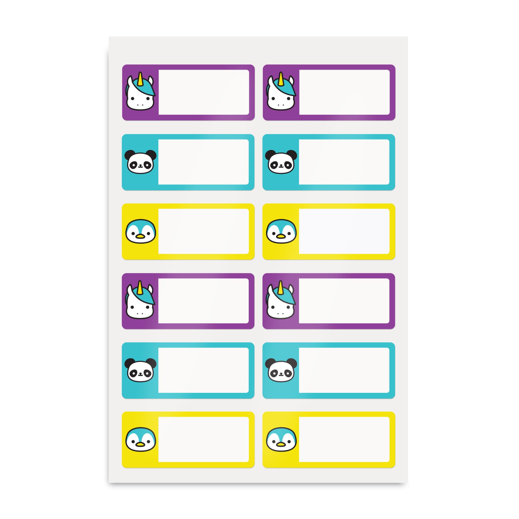 Avery No-Iron Fabric Name Labels, Cute Animal Preprinted Designs, Handwrite Only, 24 Preprinted Labels (40770)