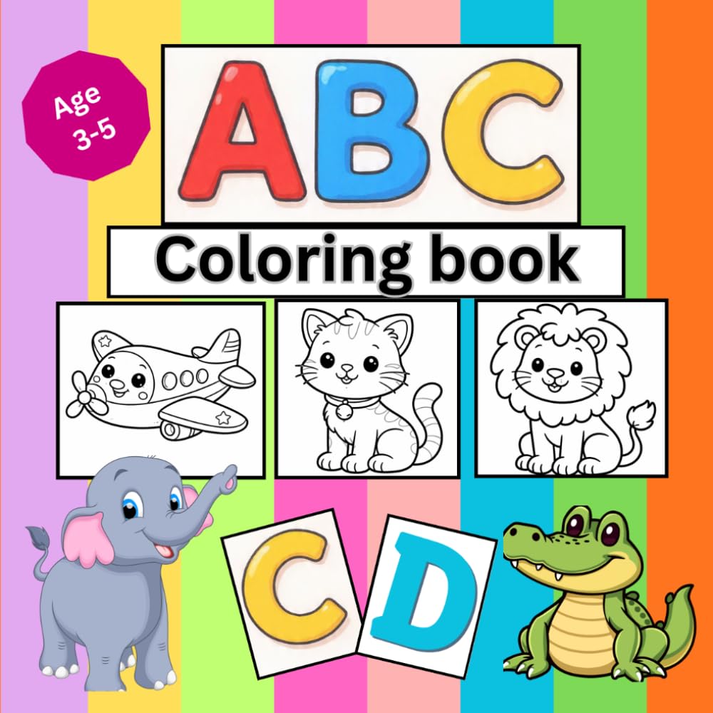 ABC coloring LEARNING BOOK: color and learn about alphabets