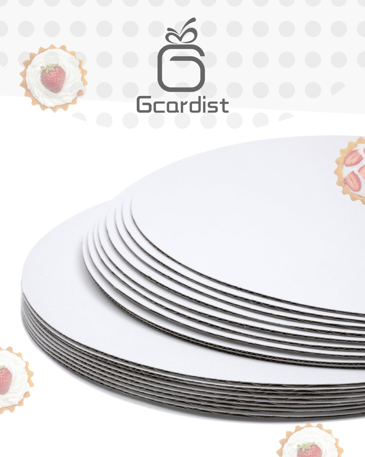 Taglieri Rotondi In Cartone Alimentare - 25 Pezzi 20 Cm Per Torte E Dolci - Foto 2