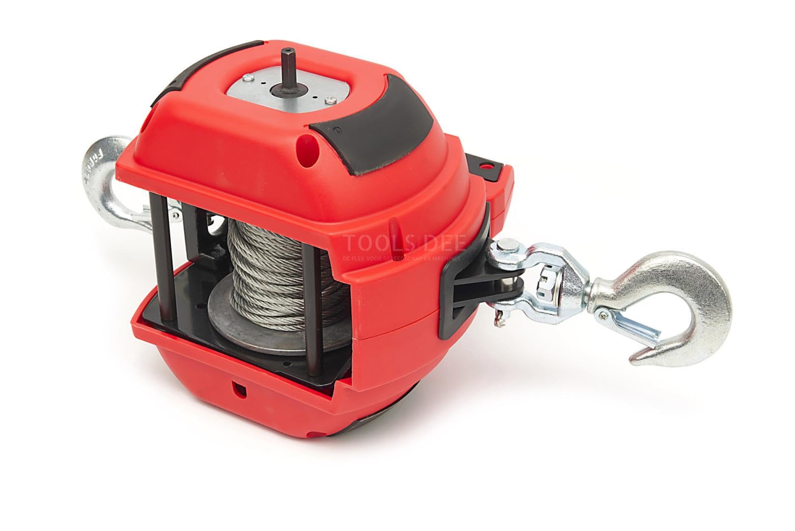 Trapano portatile HBM con argano, paranco e paranco trainato alimentato da 225 kg rosso
