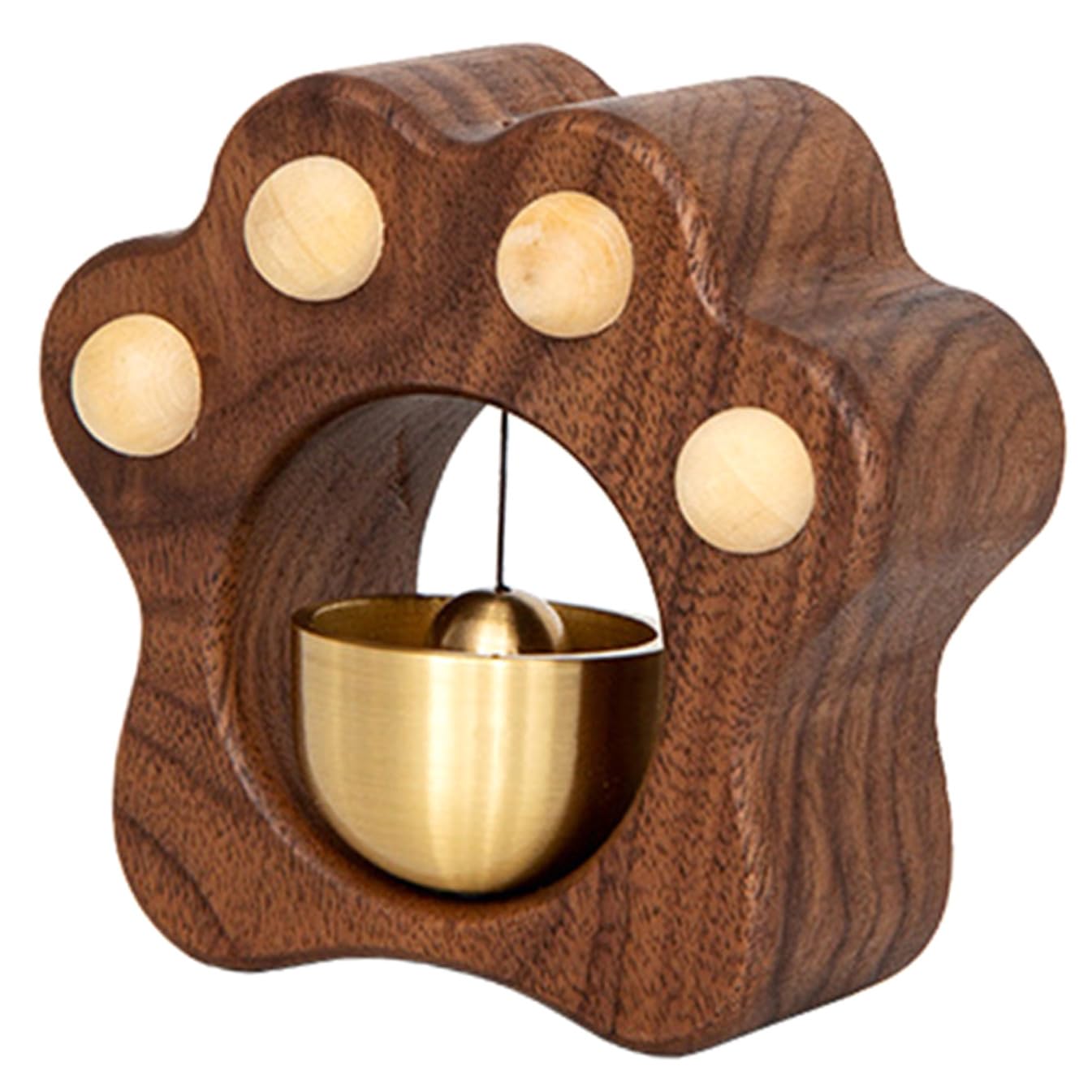 Cloche de Commerçant Patte de Chat : Carillon Bois pour Entrée Maison