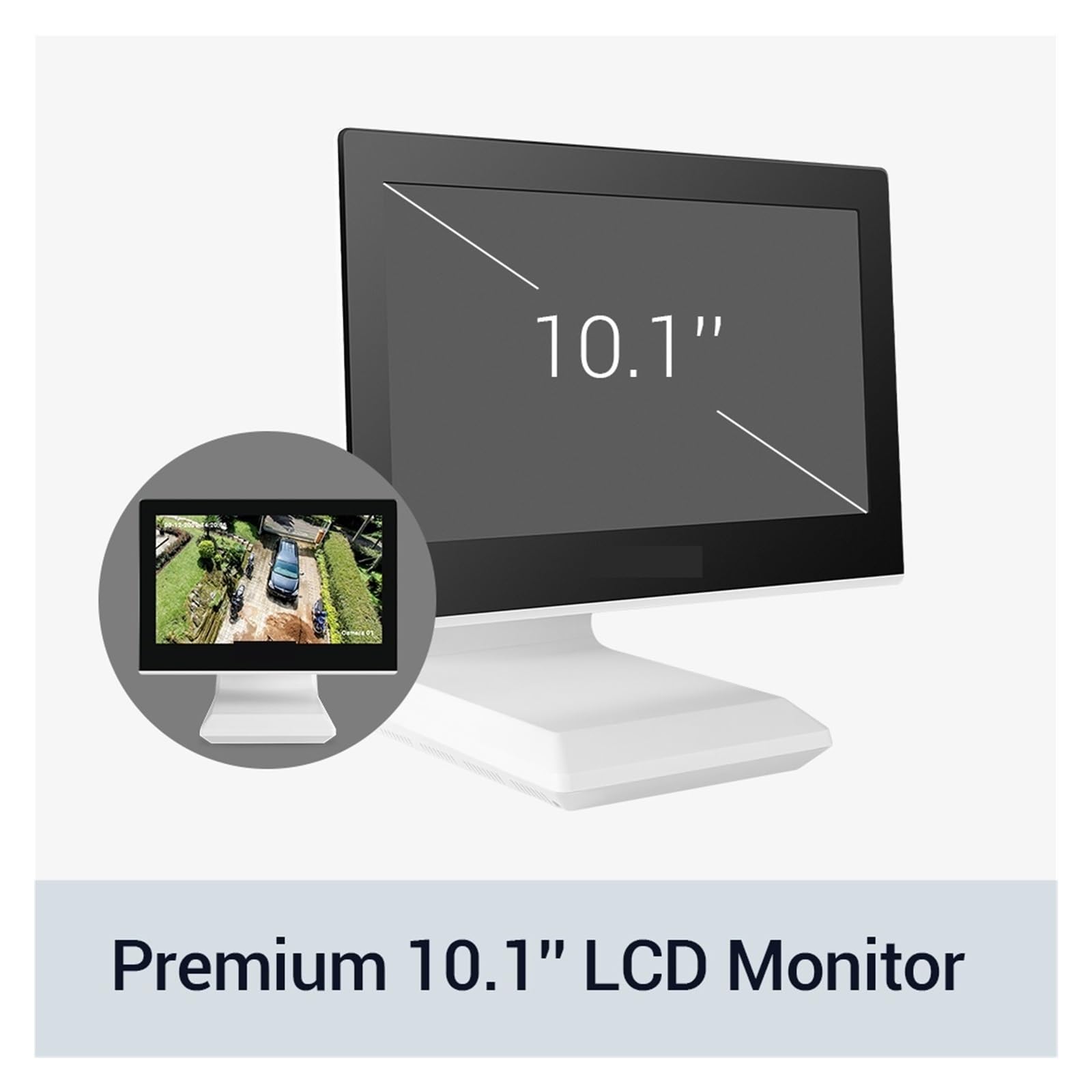 Sistemi Allarme Casa Di Videosorveglianza WiFi Full HD 1080p Con Monitor LCD Da 10,1 '' Kit Telecamera Registrazione Audio For IP 4 Pezzi 2MP(2T)
