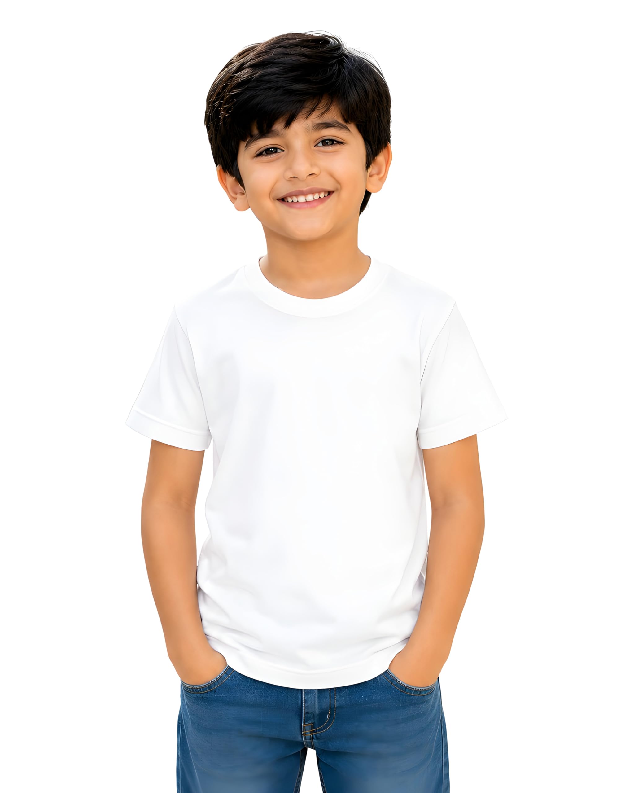 amazon brand - anarva Kids Plain T Shirt for Boys | 100% Cotton Soft Feel Round Neck Half Sleeve Solid Tee | Casual 0-14 Years-picture-39