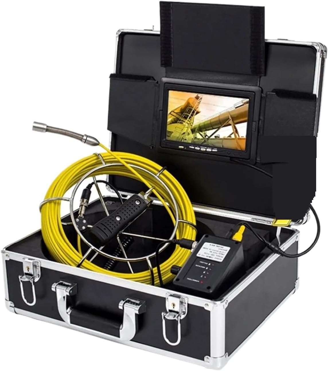 Drain Inspection Camera 10 to 200M Pipe Inspection Camera 7" Screen 17mm Video Recording IP68 Drain Sewer Pipeline Industrial Endoscope