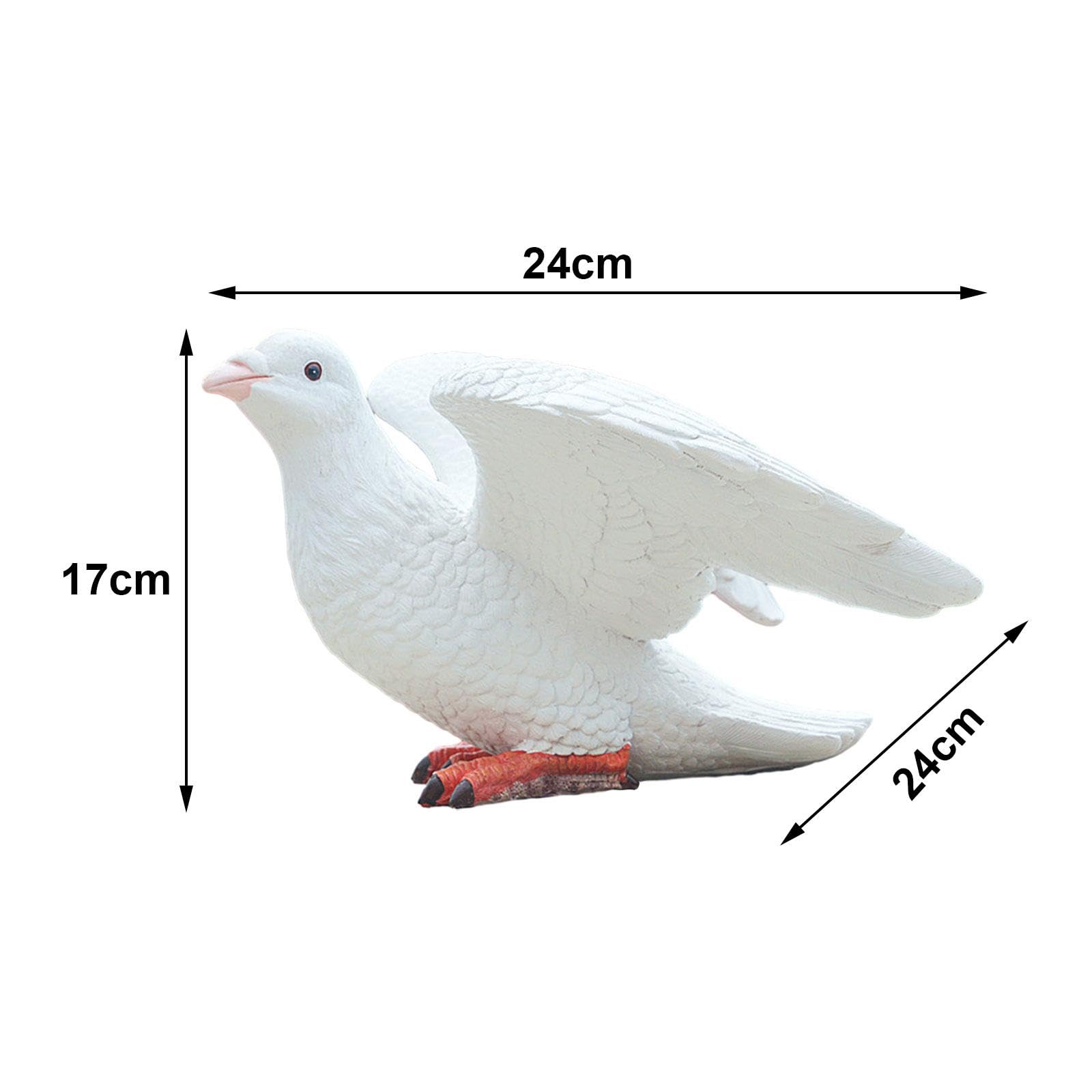 Amazon.co.jp: Dualoai 白い鳩フィギュア偽の鳥モデル美的コレクション