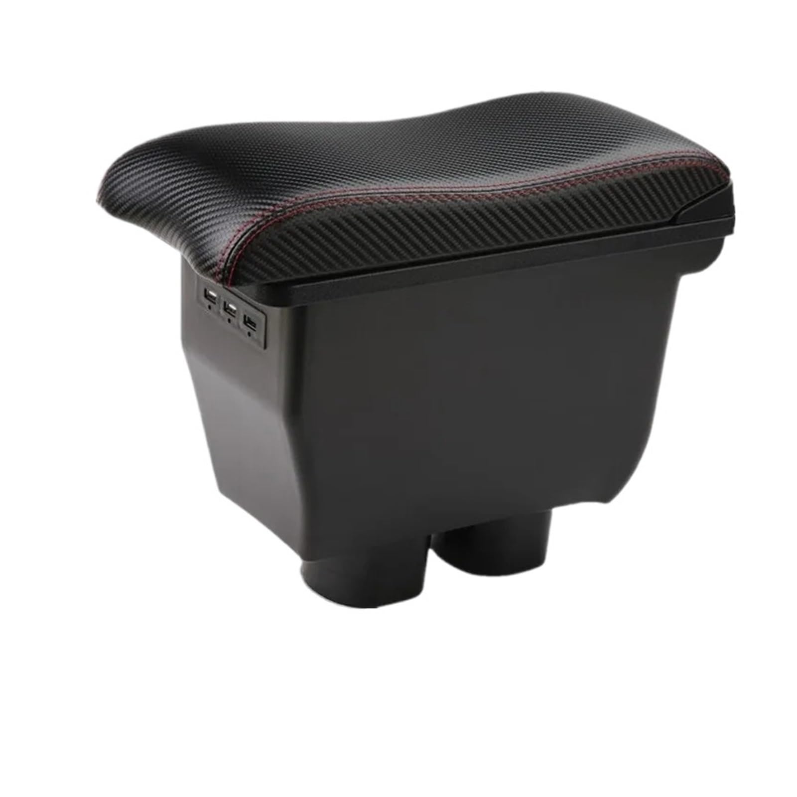 UMDJJU For Toyota For Avanza For Rush For Aruz Car Armrest Box Dedicated Retrofit Interior Storage Accessories Car Centre Console Armrest Box(4C carbon fiber 3usb)