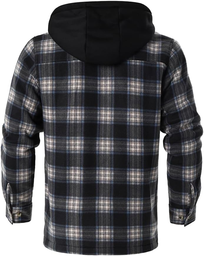 Yasumond Hoodies for Men Zipper Fleece Sweatshirt Heavy Sherpa Lined Hooded Warm Winter Coats Big Tall - Image 4