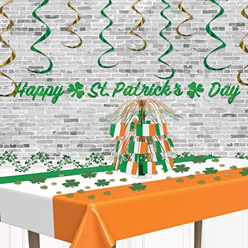 Irish Tablecover (Green, White, Orange) Party Accessory  (1 Count) (1/Pkg) #TOP3