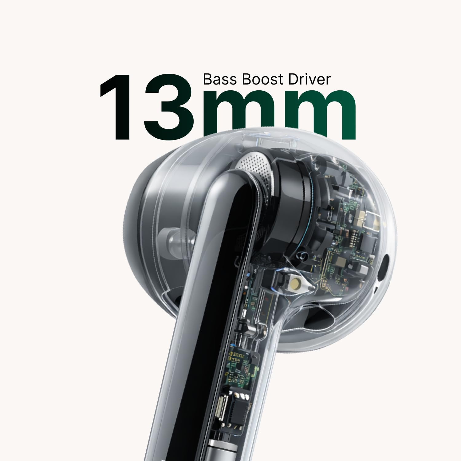Noise Buds Mini Truly Wireless Earbuds (2026) | Half in-Ear Design | 40H Playtime | Quad Mic ENC for Clear Calls | 13mm Driver | Low Latency Gaming Mode | BT v5.3 | IPX4 Sweat Resistant - Snow White — Amazon image 4